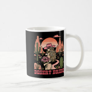 Desert Bride Cactus Landscape Sunset Hat Roses Coffee Mug