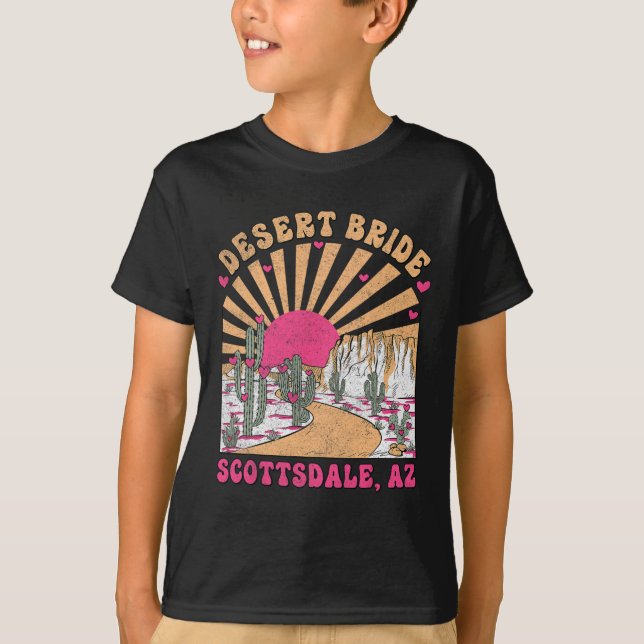 Desert Bride Scottsdale Bride Squad Bachelorette P T-Shirt (Front)