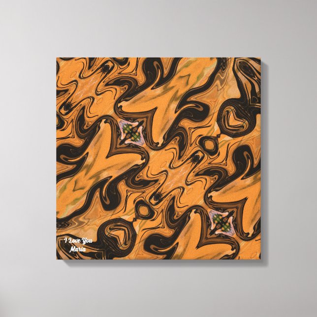 Desert Brown Abstract  On Wrapped  Canvas Print (Front)