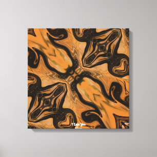 Desert Brown Abstract  On Wrapped  Canvas Print