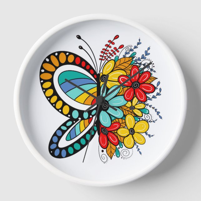 Desert Butterfly Flower Clock (Front)