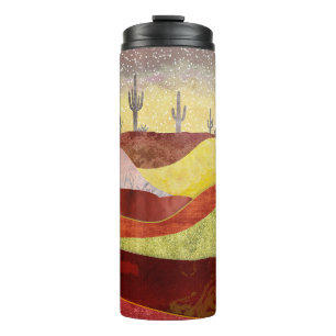 Desert Cacti Landscape Thermal Tumbler