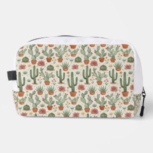 Desert Cacti Succulent Seamless Pattern Dopp Kit