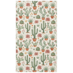 Desert Cacti Succulent Seamless Pattern Tablecloth