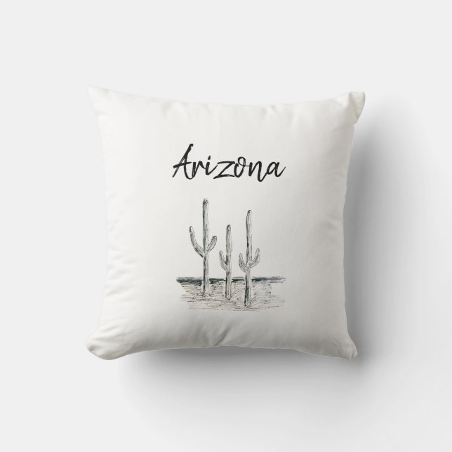 Desert Cactus Arizona  Cushion (Front)