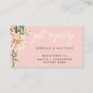 Desert Cactus Bloom Gift Registry Business Card
