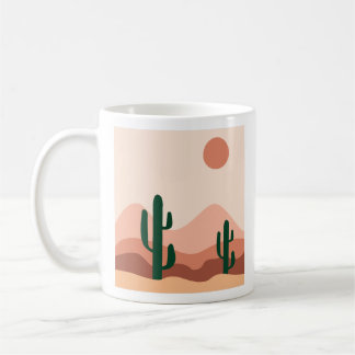 Desert cactus boho art  coffee mug