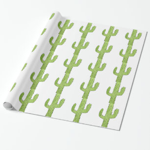 Desert Cactus Desert Plants Cactus Tree Design Wrapping Paper