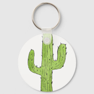 Desert Cactus Design Key Ring