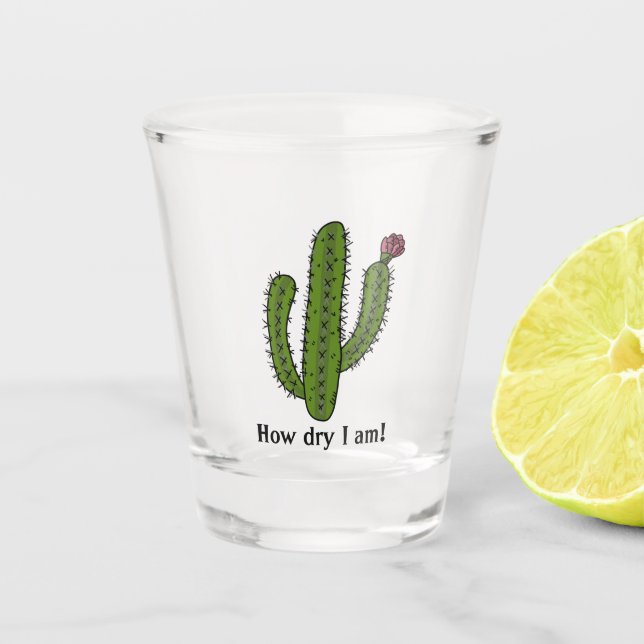 Desert Cactus Design Shot Glass (Front)