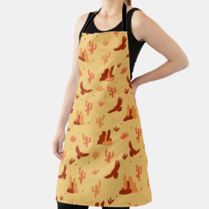 Desert Cactus Eagles Mesas Art Apron