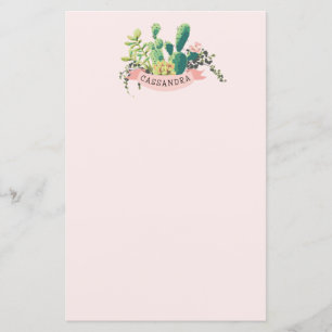 Desert Cactus Garden   Personalised  Stationery