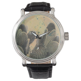 Desert Cactus   Green Splatter Watch