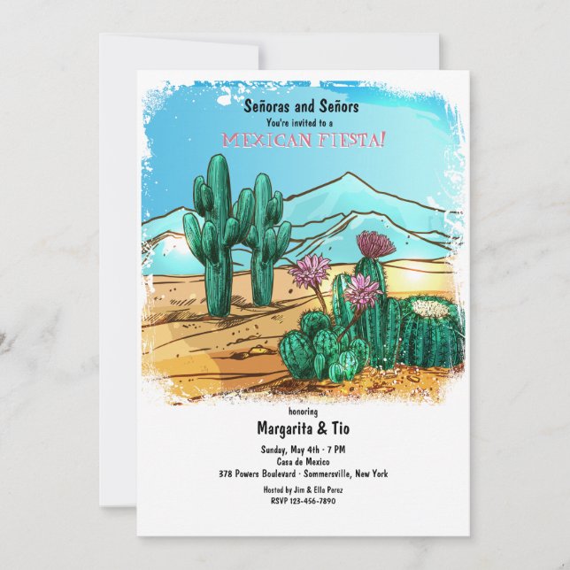 Desert Cactus Invitation (Front)
