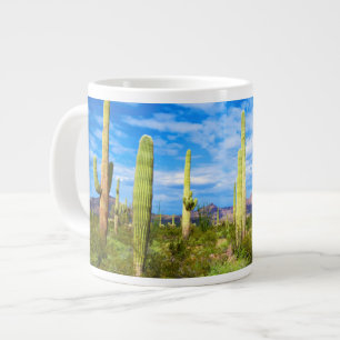 Desert cactus landscape, Arizona Large Coffee Mug