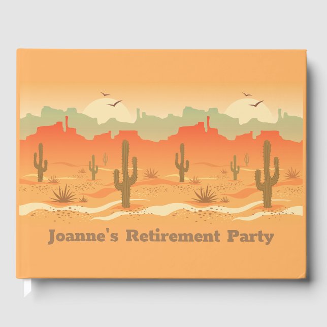 Desert Cactus Landscape Design Guest Book (Front)