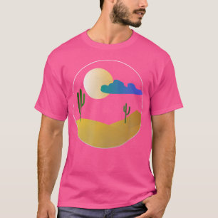 Desert Cactus Night Under The Full Moon T-Shirt