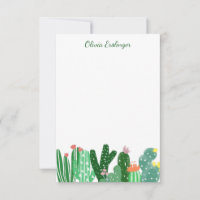 Desert Cactus Painting in Green Personalised