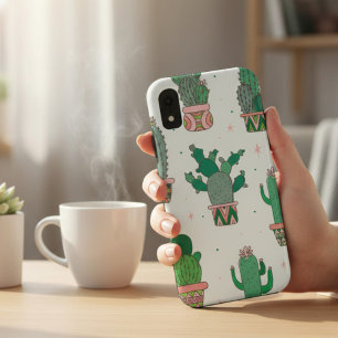 Desert Cactus Pattern iPhone XR Case