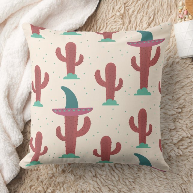 Desert Cactus Pattern Cushion (Blanket)