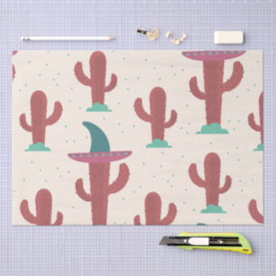 Desert Cactus Pattern Tissue Paper
