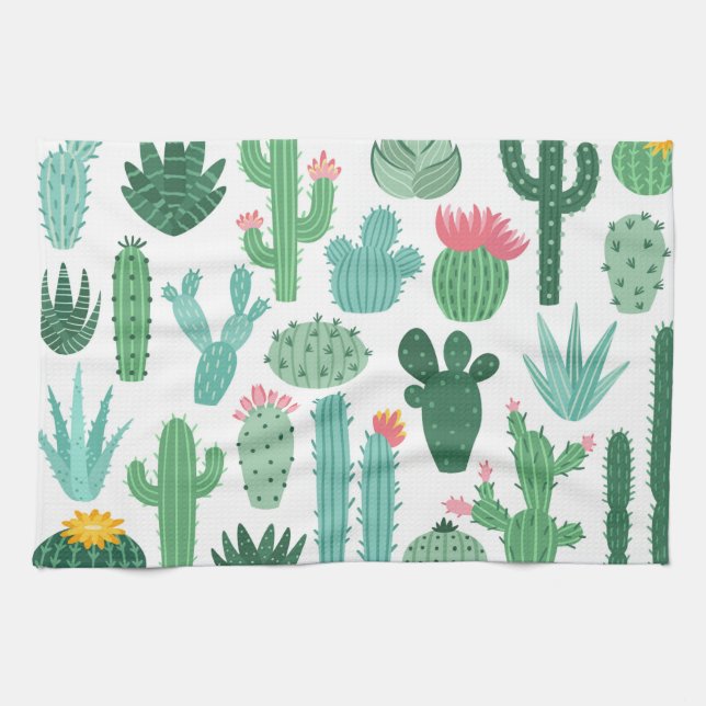 Desert Cactus Pretty Tea Towel (Horizontal)