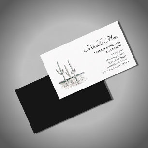 Desert Cactus Simple Southwest  Business Card