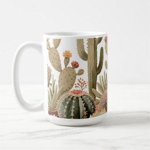 Desert Cactus Succulent Garden Watercolor Coffee Mug