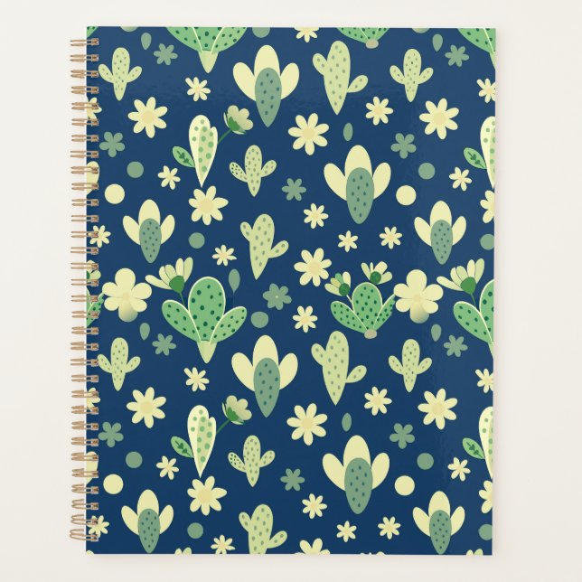 Desert Cactus & Succulent Pattern Planner (Front)