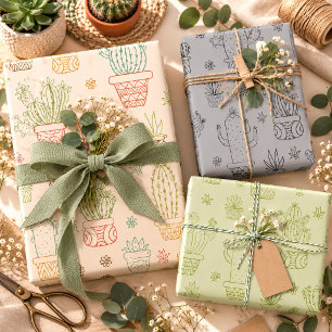 Desert Cactus & Succulent Wrapping Paper