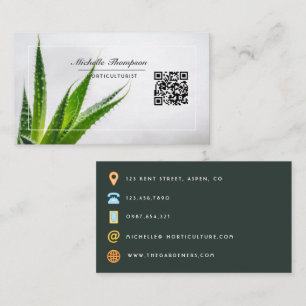 Desert Cactus Succulents QR Code Business Card