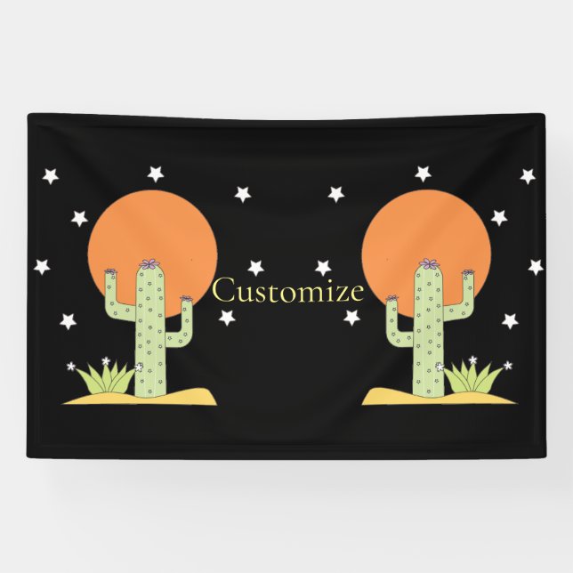Desert Cactus Sun Thunder_Cove  Banner (Horizontal)
