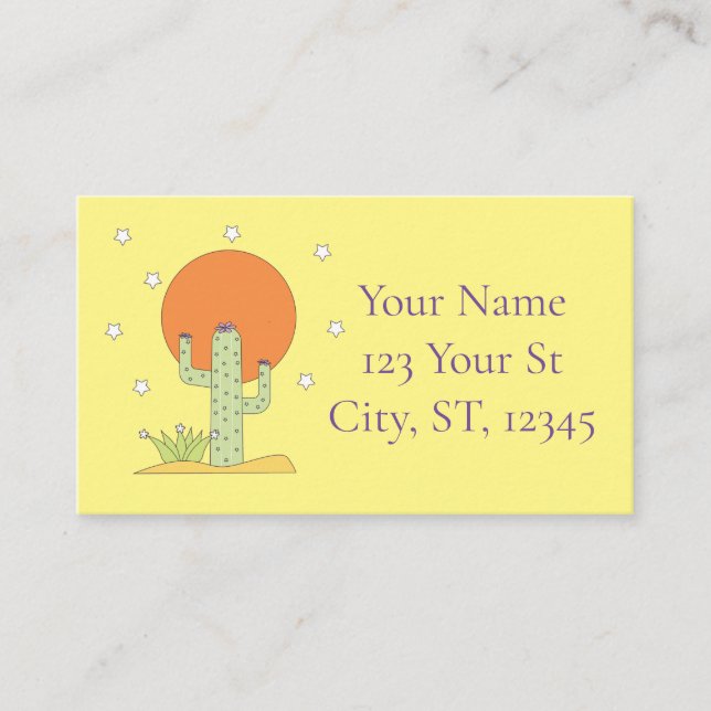 Desert Cactus Sun Thunder_Cove  Business Card (Front)