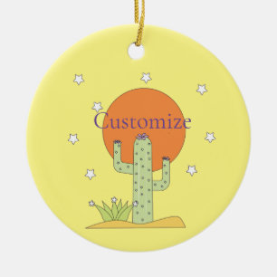 Desert Cactus Sun Thunder_Cove  Ceramic Tree Decoration
