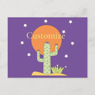 Desert Cactus Sun Thunder_Cove Holiday Postcard