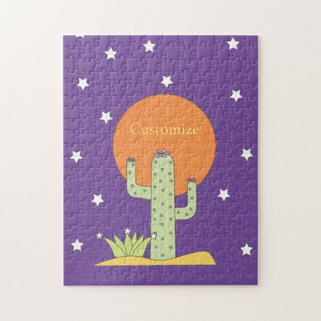 Desert Cactus Sun Thunder_Cove  Jigsaw Puzzle (Vertical)