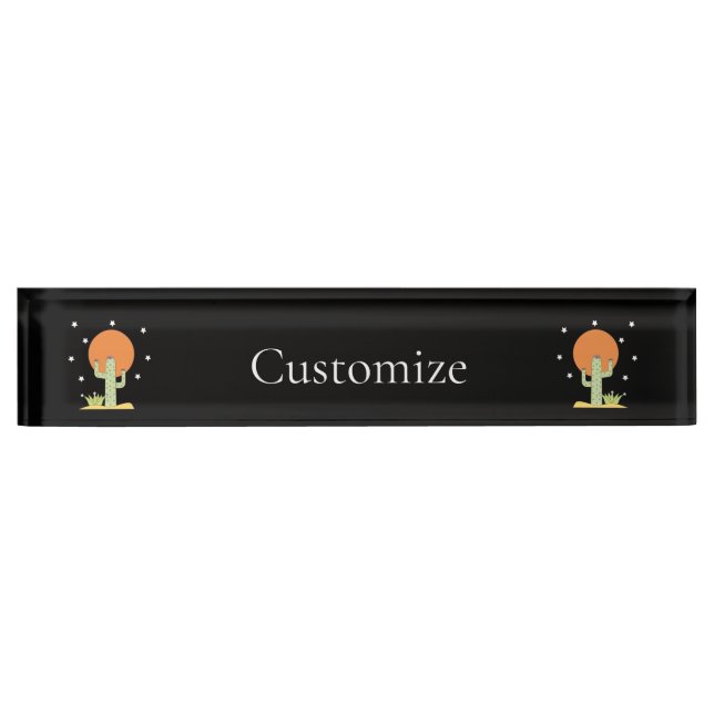 Desert Cactus Sun Thunder_Cove  Nameplate (Front)