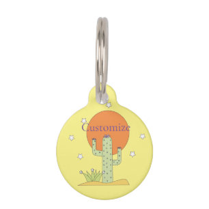 Desert Cactus Sun Thunder_Cove Pet Tag
