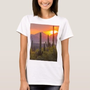 Desert cactus sunset, Arizona T-Shirt