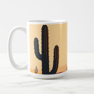 Desert Cactus Sunset Silhouette  Coffee Mug