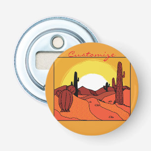 Desert Cactus Sunset Thunder_Cove Bottle Opener