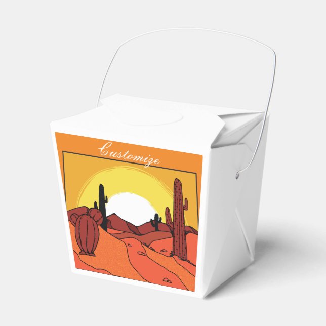 Desert Cactus Sunset Thunder_Cove Favour Box (Front Side)