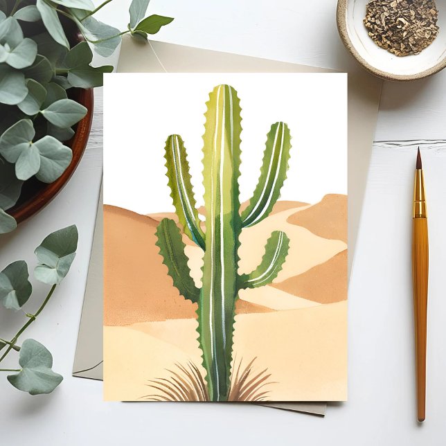 Desert Cactus | Watercolor Green Cacti Postcard (Creator Uploaded)