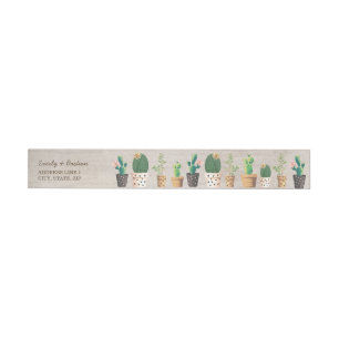 Desert Cactus Wrap Around Return Address Label