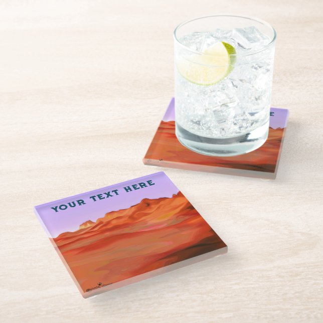 Desert Calm Glass Coaster (Angled)