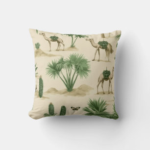 "Desert Camel Throw Pillow" Cushion