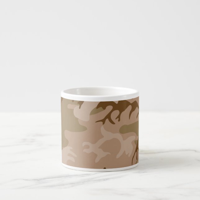 Desert Camo - Brown Camouflage Espresso Cup (Front)