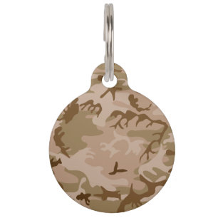 Desert Camo - Brown Camouflage Pet Tag