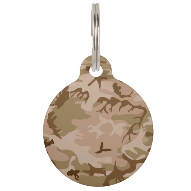 Desert Camo - Brown Camouflage Pet Tag (Front)