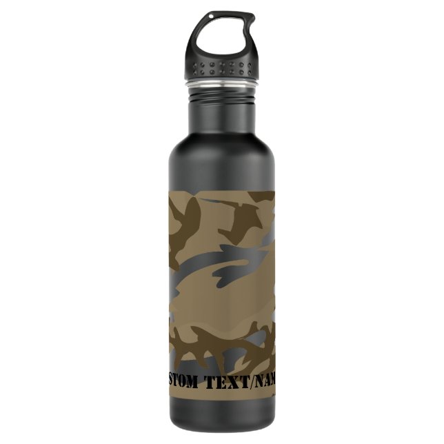 Desert Camo Camoflauge Background Pattern Water 710 Ml Water Bottle (Front)